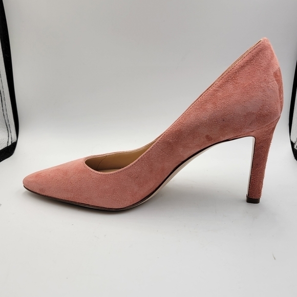 27 EDIT Pink Suede Leather Pump Heels Sz 6.5 - Picture 7 of 10